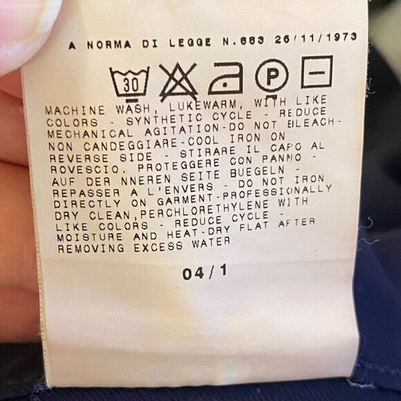 Gianfranco GF Ferre Mens Ittierre Navy Nylon Stretch Pants Sz 34 X 32 Golf Italy - Picture 7 of 11